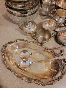 lot 57 image: Collection of Silver Plate Entertaining Ware