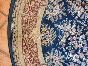 lot 24 image: Kurdam Floral Oriental Round Rug West Warwick