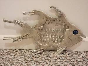 lot 87 image: Apocalyptic Metal Fish Wall Art