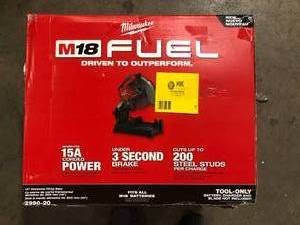 lot 7 image: Milwaukee M18 FUEL 18-Volt Lithium-Ion Brushless Cordless 14 in. Abrasive Cut-Off Saw (Tool-Only) Customer Returns See Pictures