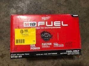 lot 10 image: Milwaukee M18 FUEL 18V Lithium-Ion Brushless Cordless 7-14 in. Circular Saw (Tool-Only) Customer Returns See Pictures