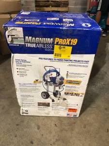 lot 22 image: Graco Magnum ProX19 Cart Airless Paint Sprayer  Customer Returns See Pictures