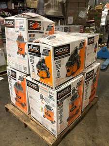 lot 25 image: Pallet of WetDry Shop Vacs Various Sizes and Conditions  Customer Returns See Pictures