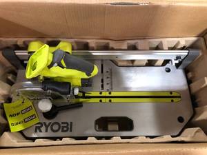 lot 37 image: RYOBI ONE 18V 5.5in. Cordless Flooring Saw with Blade (Tool Only)   Customer Returns See Pictures