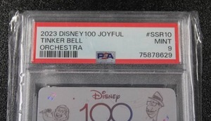 lot 5 image: 2023 Disney 100 Joyful Orchestra Tinker Bell #SSR10 PSA 9