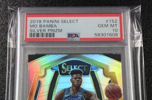 lot 20 image: 2018-19 Select Silver Prizm Mo Bamba #152 Rookie Card PSA 10