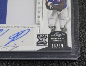 lot 29 image: 2022 Leaf Trinity Dameon Pierce Patch Autograph #DP1 Rookie Card 7599  Only 99 Exist