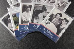 lot 54 image: 2001 Upper Deck Pinstripe Exclusives Joe DiMaggio Lot  27 Cards