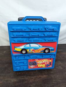 lot 2 image: Hot Wheels Car Case Filled with Cars