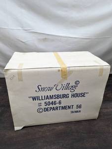 lot 83 image: Department 56 Snow Village Williamsburg House