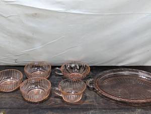 lot 105 image: Collection Of Pink Glassware