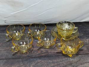 lot 106 image: Collection Of Yellow Glassware