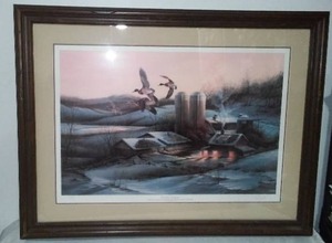 Terry Redlin, Evening Company, 1985. MN Ducks  Unlimited Print Of The Year