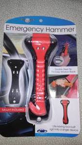 Automotive Emergency Hammer - Breaks Glass & Cuts Seatbelts