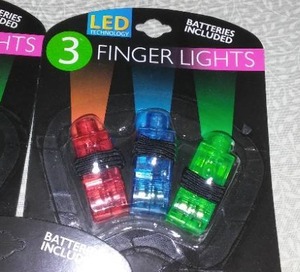 LED  Finger Lights. (3) packs of 3