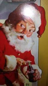 68 Santa & Coke Cardboard. Excellent