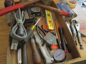 lot 74 image: Tools Mallets, Vise Grips, Marine Grease