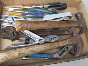 lot 124 image: Tools Adj. Wrench, Paper Punch