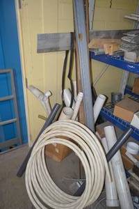 Shelf and Floor Contents - Materials, Hardware, Shelf Not Included - See Pictures