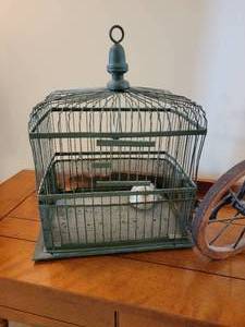 lot 92 image: Decor Bird Cage & Doll Tricycle