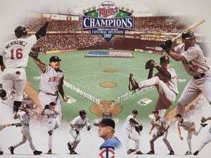 lot 68D image: Minnesota Twins Division Series Champions 2002 Signed Print - 112002