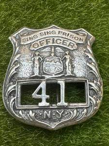 Sing Sing Officer Metal Badge