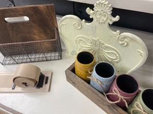 Magazine holder, home decor...