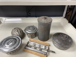 Antique Ice Cream Maker, Bundt Pans...