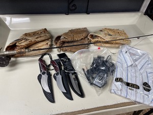 Baseball Gloves, Vintage Fishing po...