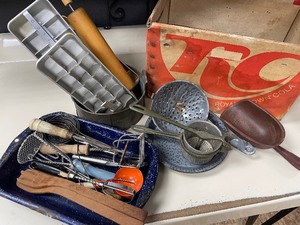 Vintage RC Cola Pop Box, and misc v...