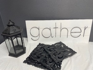 Black lantern, Gather Sign and wall...
