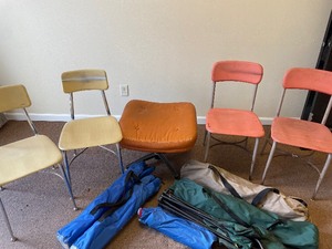 Misc lot of chairs, camping chairs ...