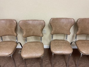 Set of 4 Vintage metal kitchen chai...