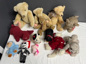 Misc vintage stuffed animals, posab...