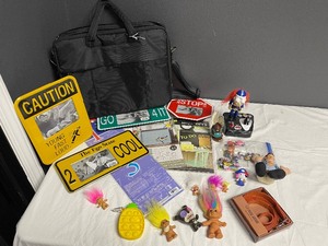 License plate frames, baby trolls, ...