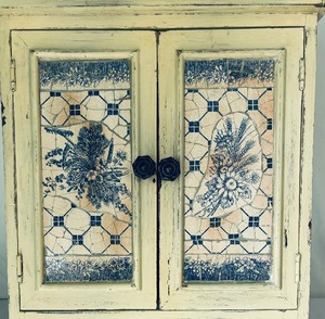 Charming Distressed Wall Cabinet