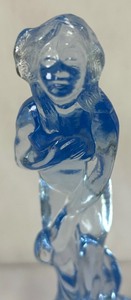 Cambridge Glass Moonlight Blue Bashful Charlotte Floral Frog