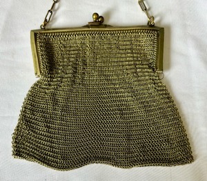 Elegant Antique Metal Mesh Handbag