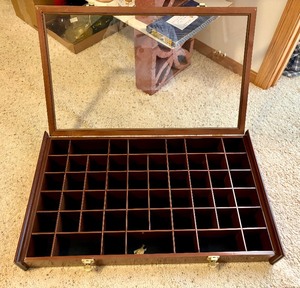 Shadow Box Style Glass Front Display Cabinet