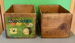 Two Vintage Wooden Crates
