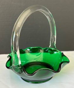 Vintage New Martinsville Glass Basket