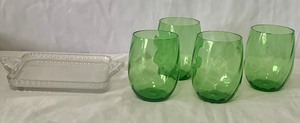 Vintage Cambridge Glass Five Piece Beverage Set