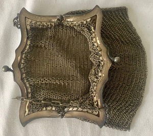 Antique German Silver Mesh Purse