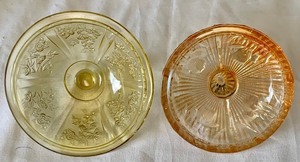 Hard to Find and Rare Glass Sharon and Iridescent Iris Sugar Lids