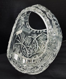 Crystal Basket Dish by Irena of Poland