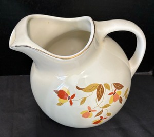 Vintage Halls Superior Kitchenware Autumn Leaf Ball Pitcher