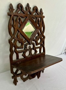 Antique Wooden Shelf from Amsterdam