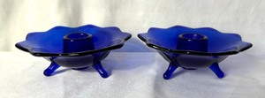 Cobalt Blue Decor including a Vintage Cobalt Blue Royal Lace Pattern plate
