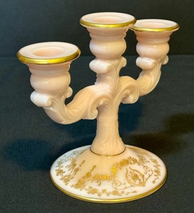 Antique Cambridge Glass Crown Tuscan Diane Candelabra