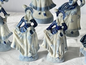 Variety of Vintage Delft Figurines
